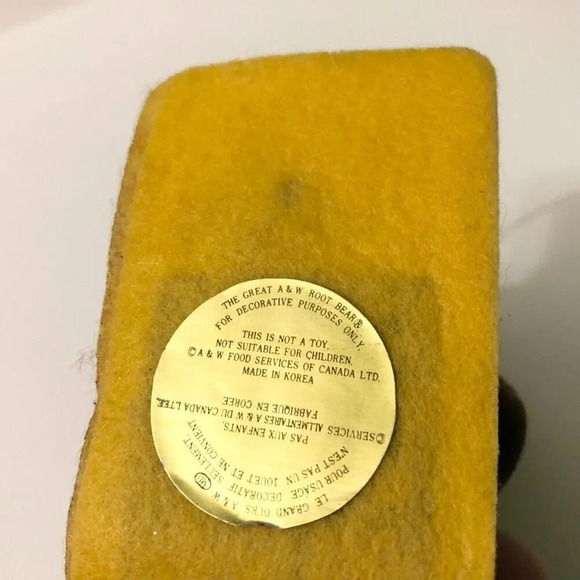 Vintage A&W Root Beer Advertising Bear On Sled Christmas Tree  Ornament Flaws - Picture 8 of 16